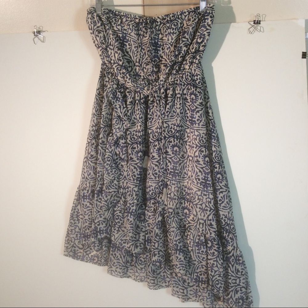 Free People Floral Dress High Low Asymmetrical Hem